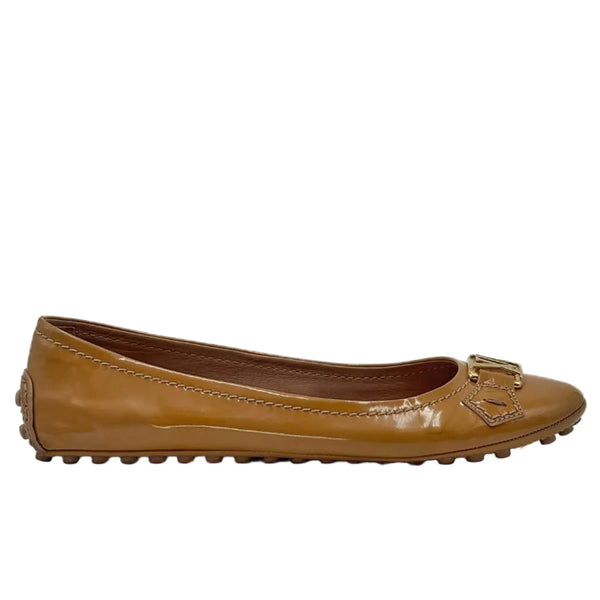Louis Vuitton Patent Calfskin Womens Oxford Ballerina Flats (Pre-owned)