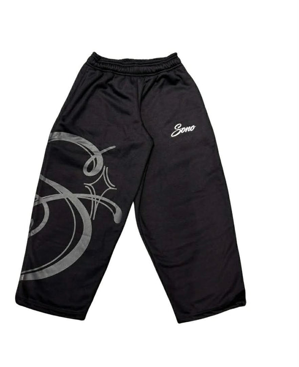 Sono Thrum Black Barrel Sweatpants