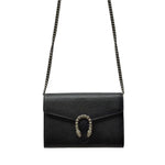 Load image into Gallery viewer, Gucci Dionysus Wallet on Chain Leather Mini Black (Like new) RMT748M
