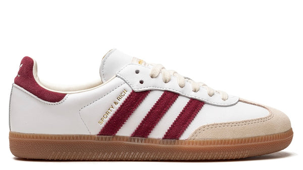 adidas Samba Sporty & Rich White Collegiate Burgundy