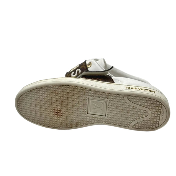 Louis Vuitton Frontrow Wrap-toe Slippers White Brown (Women's)
