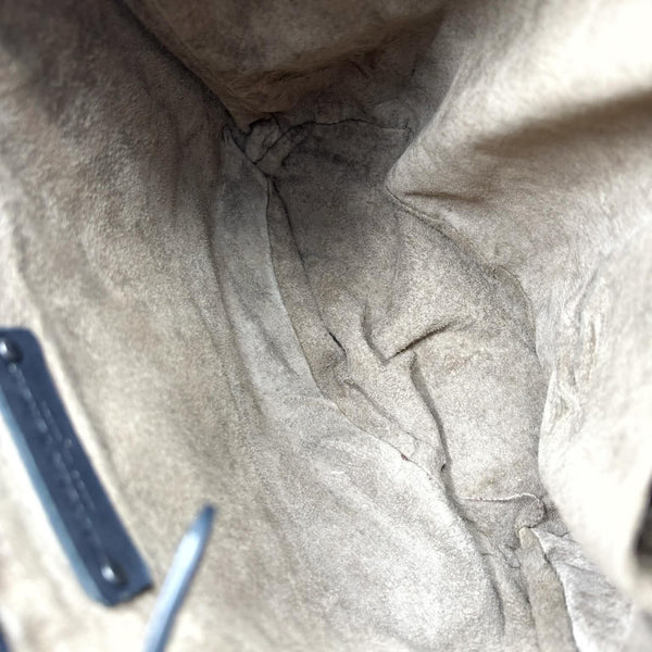 Bottega Veneta Leather Handbag Grey (Pre-owned) 668D3G