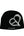 BLACKPINK Big Heart Logo Beanie Black