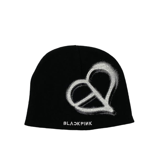 BLACKPINK Big Heart Logo Beanie Black