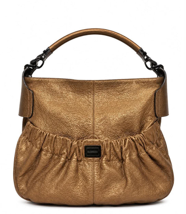 Burberry Metallic Copper Leather Hobo Bag (Pre-owned)