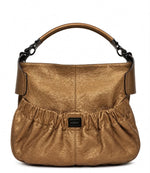 Load image into Gallery viewer, Burberry Metallic Copper Leather Hobo Bag (Pre-owned)
