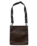 Load image into Gallery viewer, Bottega Veneta Leather Intrecciato Crossbody Bag Brown (Pre-owned) CT4GGDJ9
