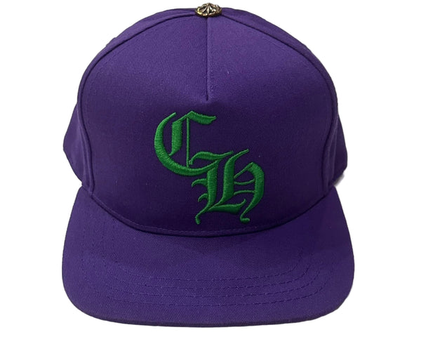 Chrome Hearts CH Silver Button Hat Purple/Green