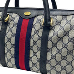 Load image into Gallery viewer, Gucci Monogram Vintage Web Boston Navy (Pre-owned) JDTWJ44
