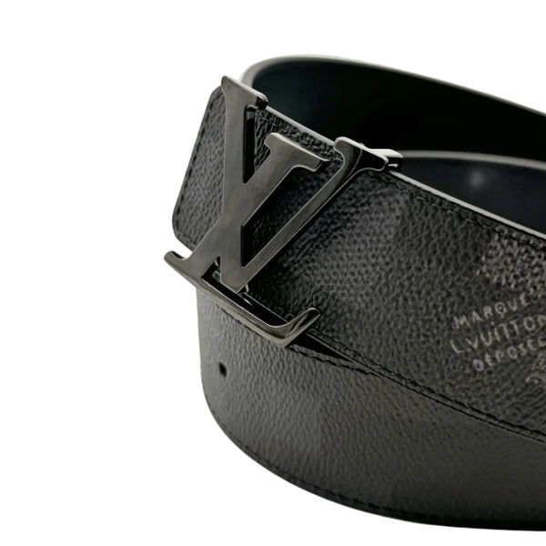 Louis vuitton LV Initiales 40mm Reversible Belt Damier Graphite Canvas Palladium Finish Buckle (Like new)