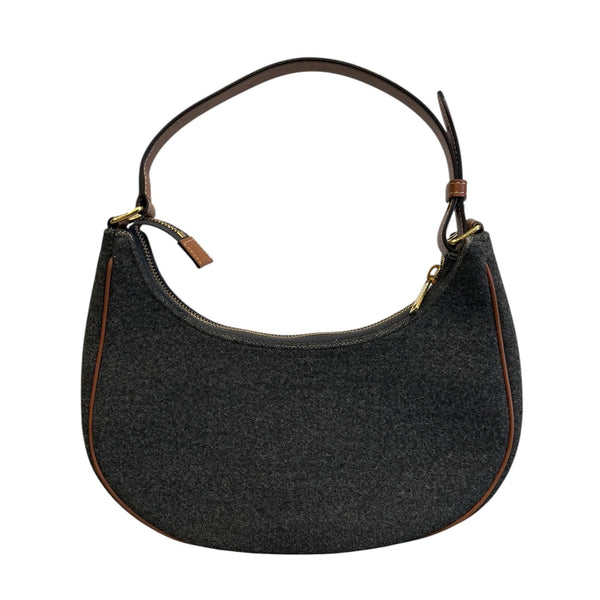 Celine Ava Bag In Textile With Celine & Calfskin Grey Beige (Pre-owned)