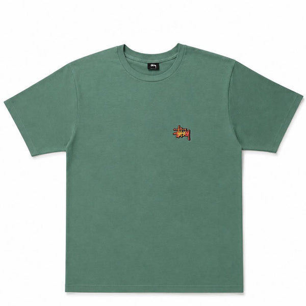 Stussy Vintage Flaming 8 Ball Tee Green (RARE)
