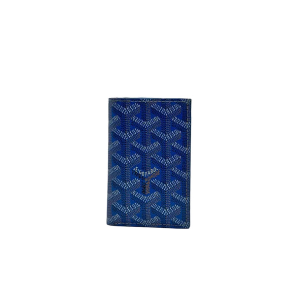 Goyard Saint Pierre Wallet Goyardine Royal Blue Coated Canvas (Like new) VMDG3VK