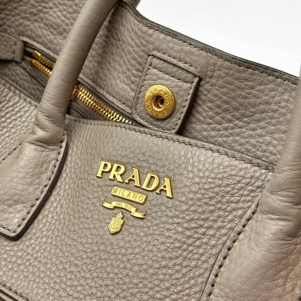 Prada Handbag Leather Grey (Pre-owned) CVXX632