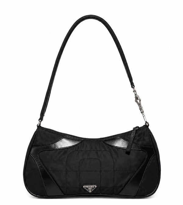 Prada Black Nylon Quilted Shoulder Bag (Pre-owned) YHJT39X