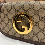 Load image into Gallery viewer, Gucci Brown GG Supreme Blondie Belt Bag Beige (Like new) 8J43QVM
