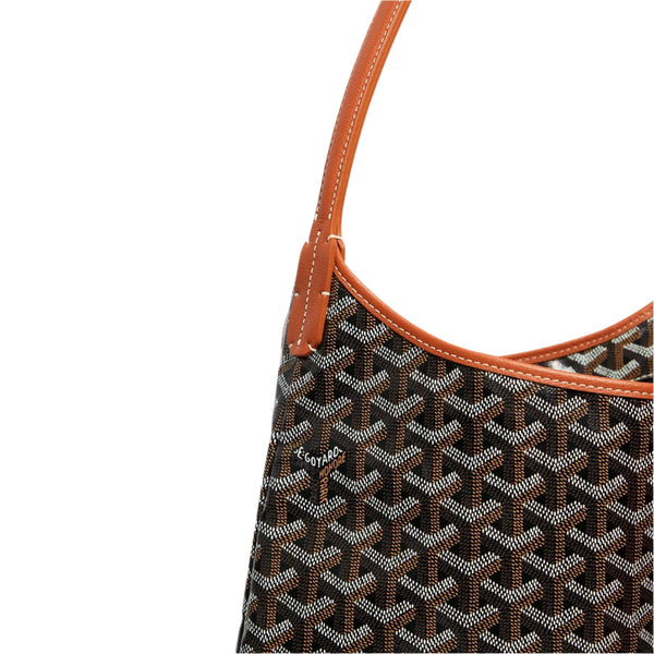 Goyard  Goyardine Boheme Hobo Black/Tan
