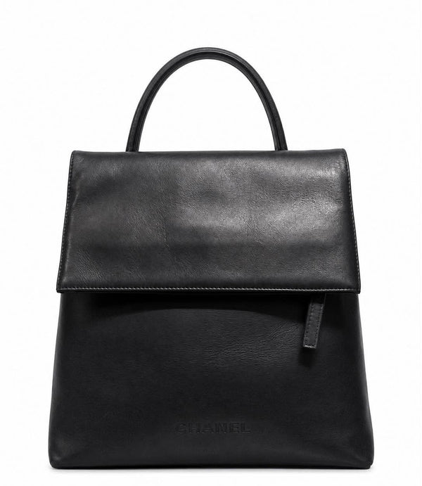 Chanel Backpack Black Leather (Pre-owned) G4YVX2M