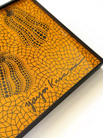 Load image into Gallery viewer, Yayoi Kusama Pumpkin Tenugui (Framed) Black
