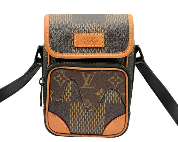Louis Vuitton x Nigo Amazone Messenger Damier Ebene Giant Nano Brown (Pre-owned)