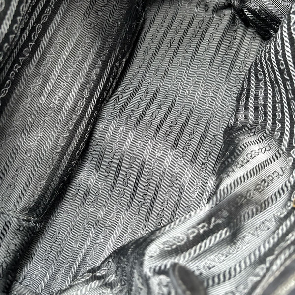 Prada Jacquard Bow-Embellished Nylon Reversible Handbag (Pre-owned) W74CB4R