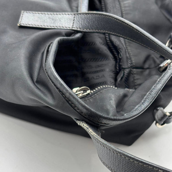 Prada Saffiano Trimmed Tessuto Open Convertible Tote satchel (Pre-owned)