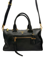 Load image into Gallery viewer, Prada Black Vitello Daino Leather 2-Way Hand &amp; Shoulder Bag (Like new) 2RK63MV
