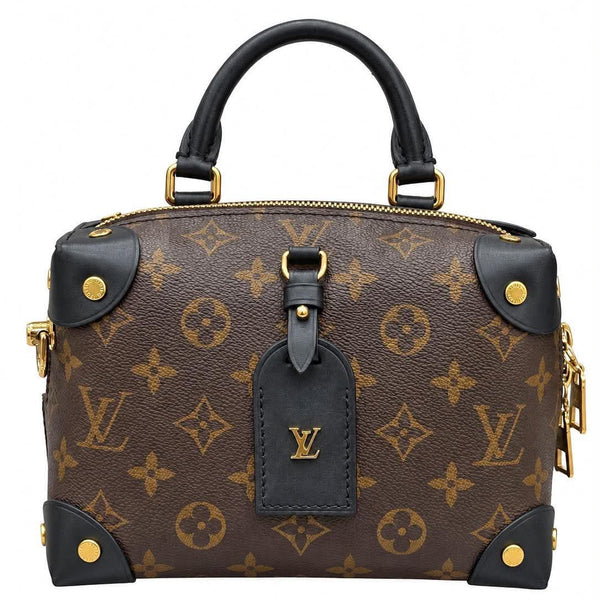 Louis Vuitton Pre-Owned Petite Malle Souple Handbag Monogram Canvas with Leather Shoulder Bag (Like new)  H8JWRT8