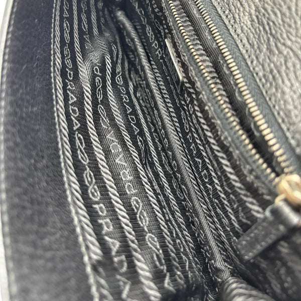 Prada Enameled Metal Tiangle Shoulder Bag (Pre-owned) M68H42K