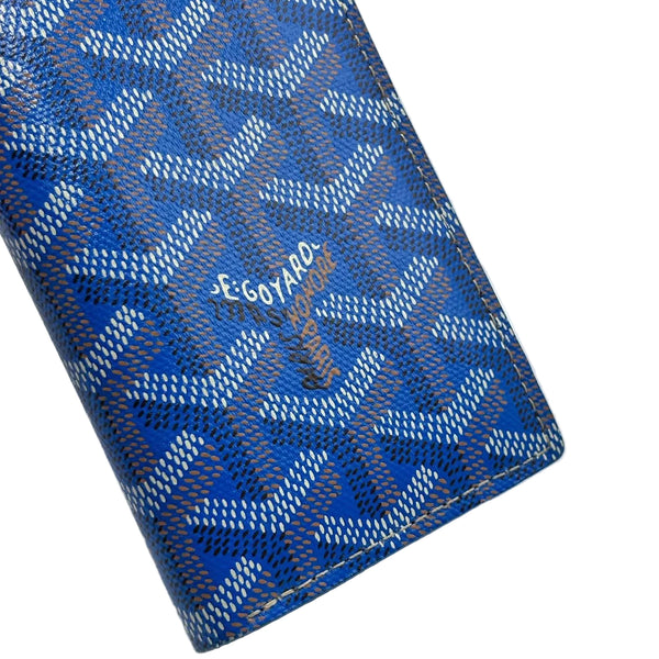 Goyard Saint Pierre Wallet Goyardine Royal Blue Coated Canvas (Like new) VMDG3VK