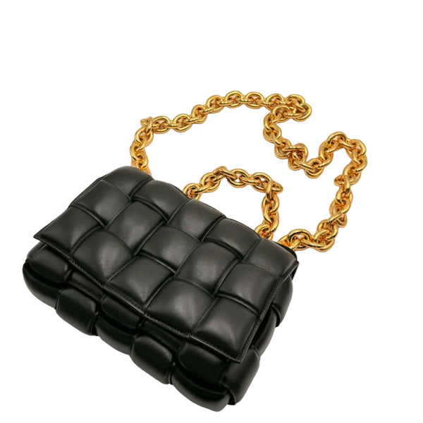 Bottega Veneta Chain Cassette Bag Black Nappa Leather (Like new) 9XBH76K