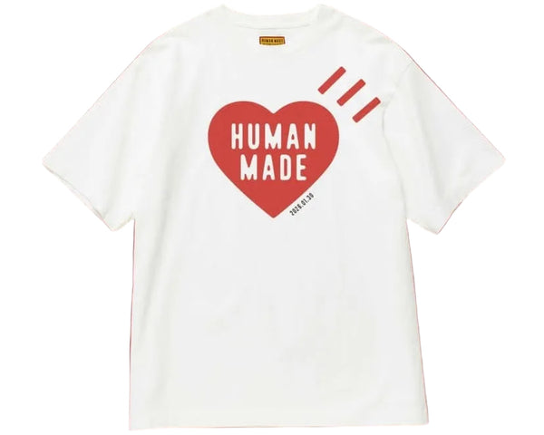 Human Made Daily S/S T-shirt #01.30.2026 White Red