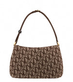 Load image into Gallery viewer, Dior Vintage handbag in brown and beige monogram canvas Oblique (Pre-owned)
