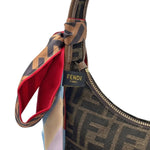 Load image into Gallery viewer, Fendi Fabric Jacquard Vitello Grace FF 1974 Mini Fendessence Shoulder Bag Tobacco Moro Ebano (Like new) 4BW2Y6R
