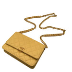 Load image into Gallery viewer, Chanel Wallet on Chain WOC Yellow Caviar Light Gold Hardware (Like new)
