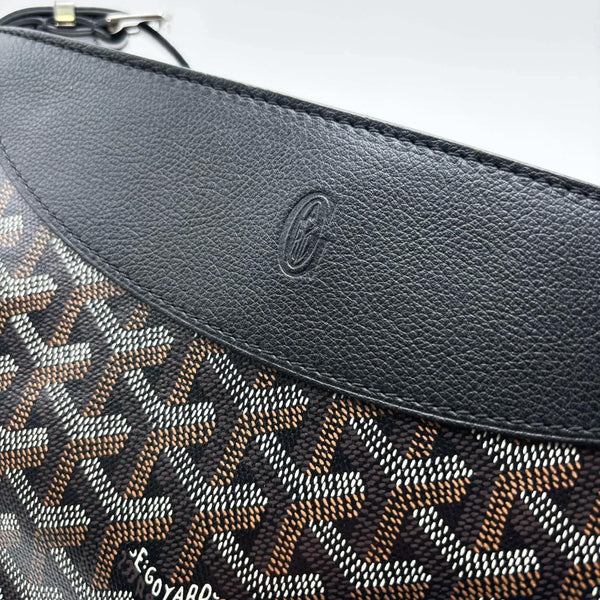 Goyard Hirondelle Coated Canvas and Leather Shoulder Bag (Like new) CVW7B99