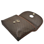 Load image into Gallery viewer, Celine Macadam Canvas Horse Carriage Bag PVC Leather Brown Gold Auth (Pre-owned)
