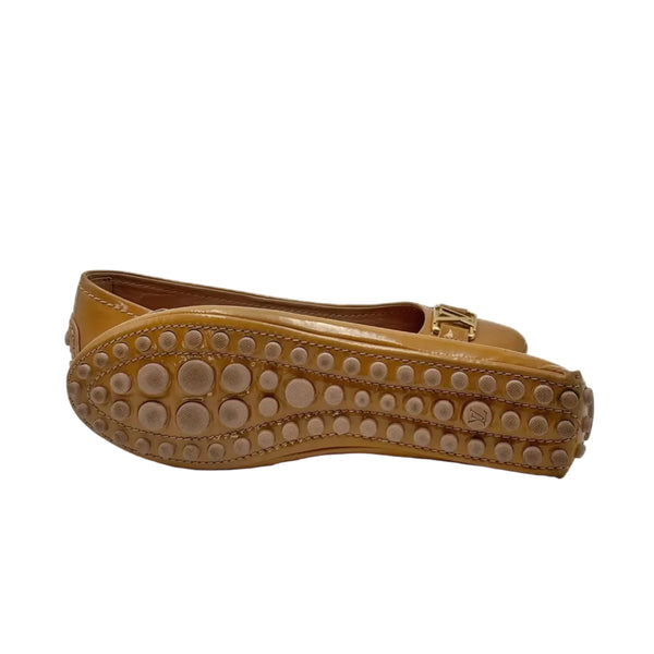 Louis Vuitton Patent Calfskin Womens Oxford Ballerina Flats (Pre-owned)