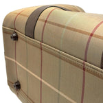 Load image into Gallery viewer, Burberry Check Boston Bag Travel Khaki Brown Canvas Leather (Pre-owned)
