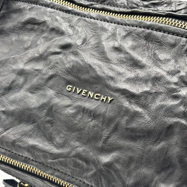 Givenchy Black Wrinkled Sheepskin Leather Medium Pandora Bag (Pre-owned) RH4B92Y