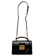 Load image into Gallery viewer, Gucci Black Padlock Small Bamboo Shoulder Bag (Like new) 3W2M6JX
