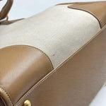 Load image into Gallery viewer, Prada Convertible Tote Canvas And Saffiano Leather Large Satchel (Pre-owned) QMBWT74
