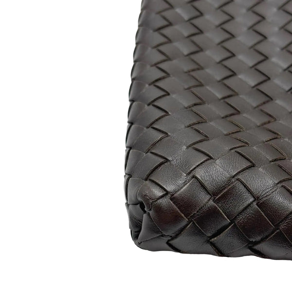 Bottega Veneta Leather Intrecciato Crossbody Bag Brown (Pre-owned) CT4GGDJ9