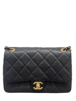 Load image into Gallery viewer, Chanel Seasonal Flapbag Veau Grain Noir 2024 Crossbody “Like New” Rank A
