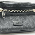 Load image into Gallery viewer, Gucci GG Supreme Belt Bag Black Grey (Like new) BGWB2HM
