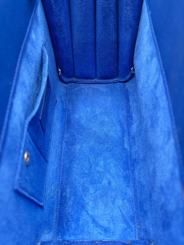 Saint Laurent Royal Blue Calfskin Leather Classic Nano Sac De Jour Bag (Pre-owned) W8B989X