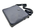 Load image into Gallery viewer, Prada Saffiano Leather Messenger Bag in Navy Blue (Like new)
