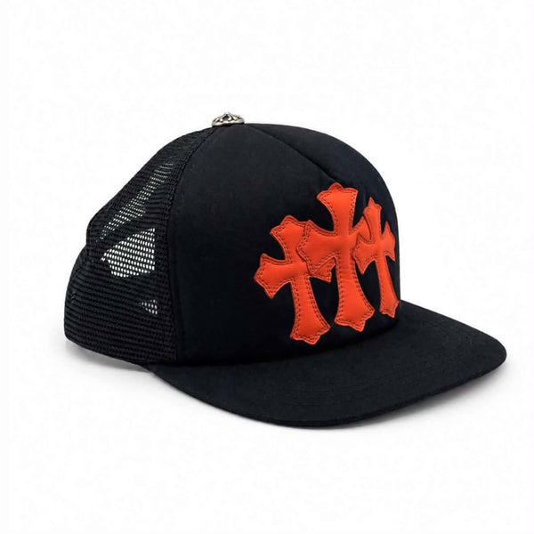 Chrome Hearts St. Barth's Cemetery Exclusive Trucker Hat Black/Orange