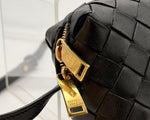 Load image into Gallery viewer, Bottega Veneta Intrecciato Crossbody Bag Gold-tone Black (Like new)
