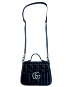 Load image into Gallery viewer, Gucci GG Marmont Matelasse Top Handle Bag Mini (Like new) DRB9DHR
